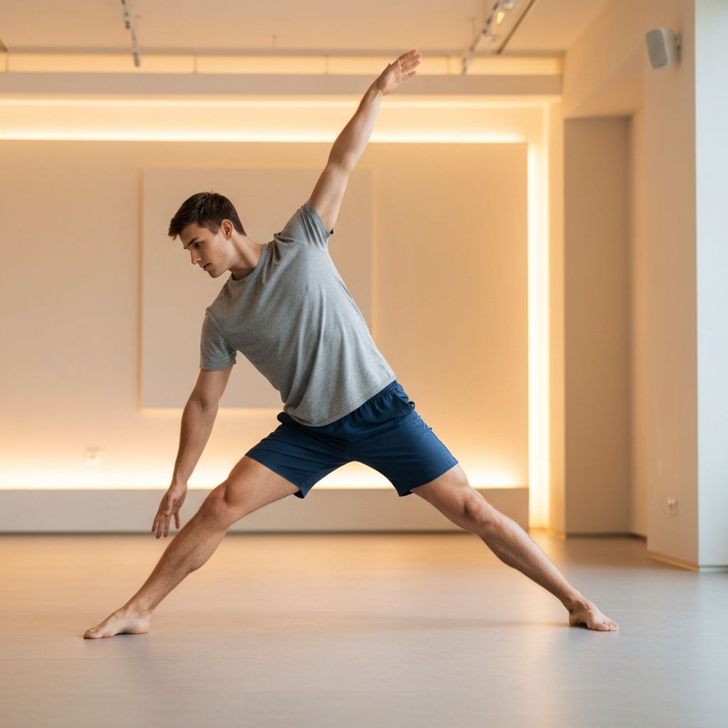 Person doing stretching exercises